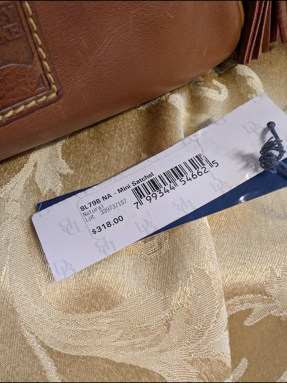 Dooney & Bourke Florentine Leather Mini Satchel Bag with Tassel - Picture 2 of 9